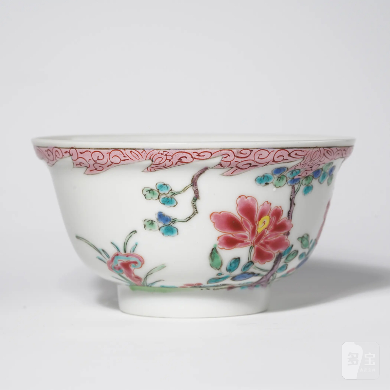 清雍正 粉彩大吉图茶碗 - 图4